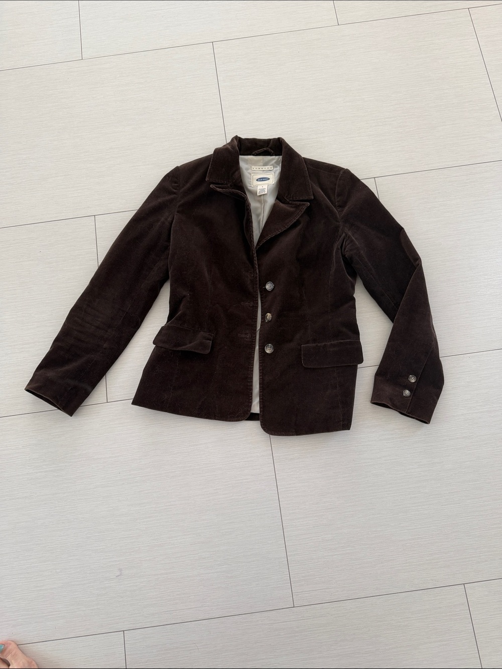 Old Navy Brown Corduroy Blazer - Tailored Button Jacket